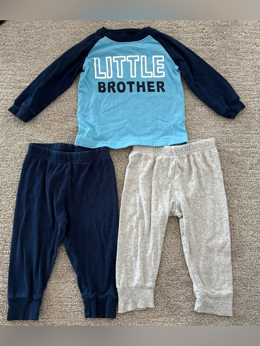 Carter’s “Little Brother” glow in the dark shirt and pants bundle